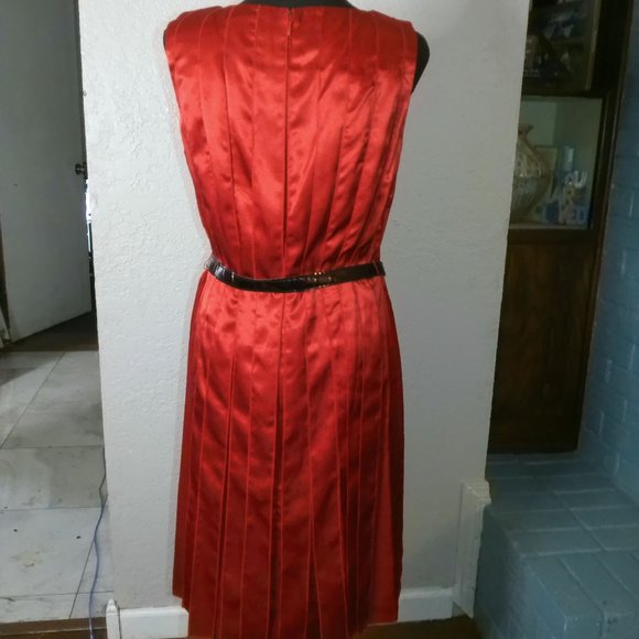 Calvin Klein Red Ribbon dress size 10 - Picture 4 of 9